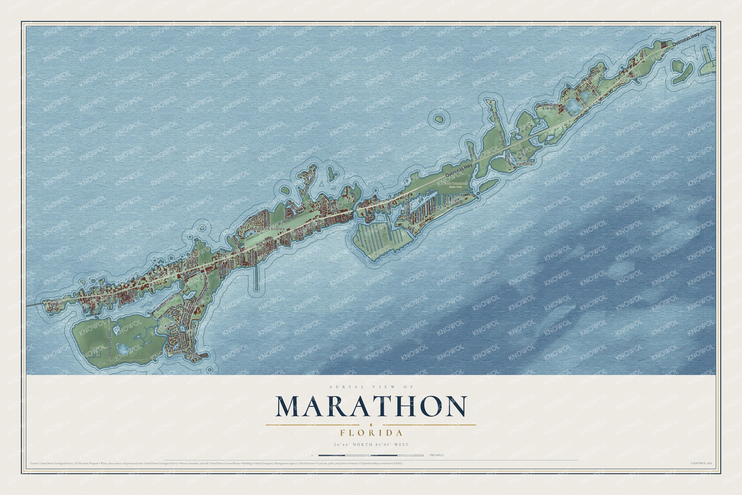Watermarked full-map preview of Marathon, Florida