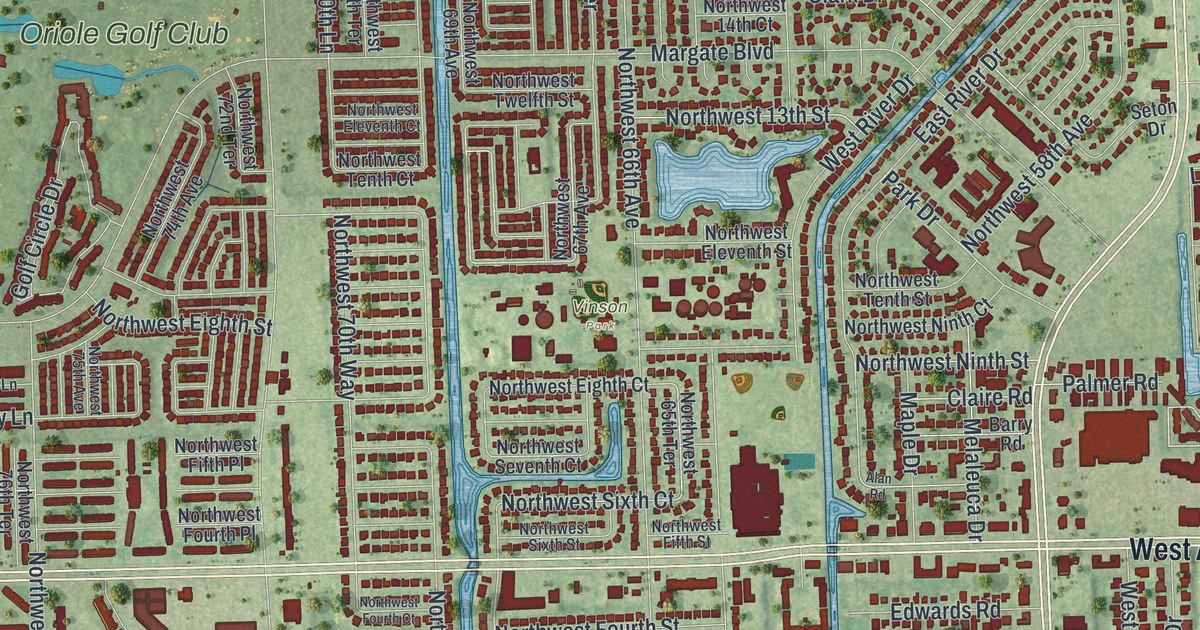 Map of Margate, Florida