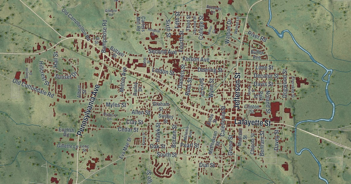 Map of Marianna, Florida