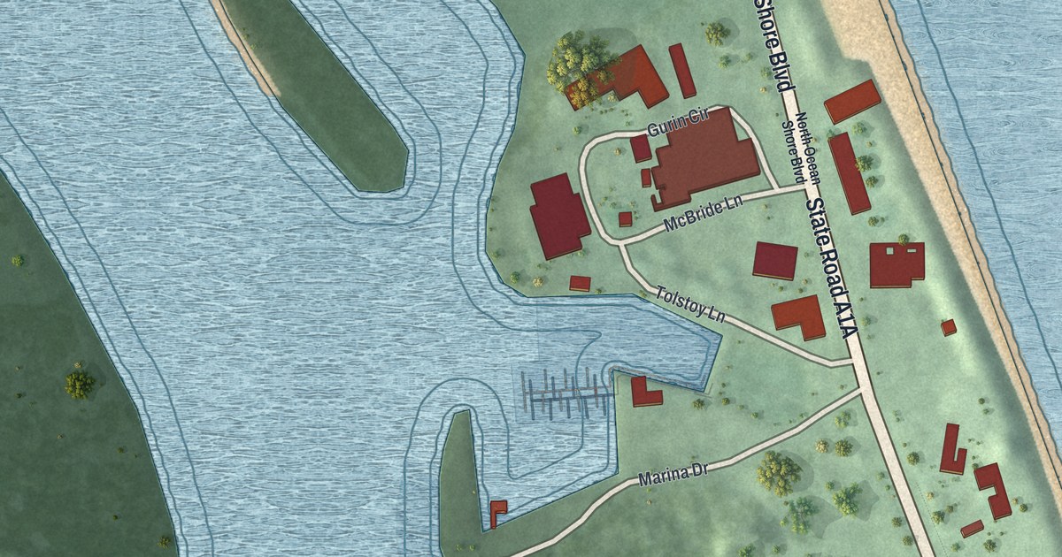 Map of Marineland, Florida