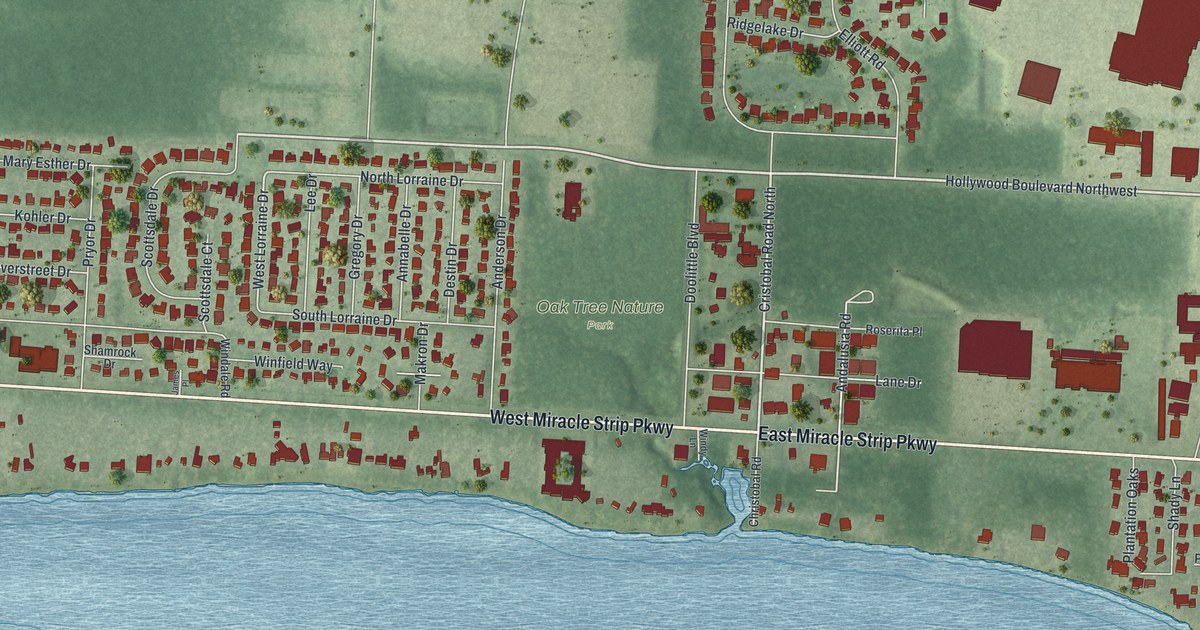 Map of Mary Esther, Florida