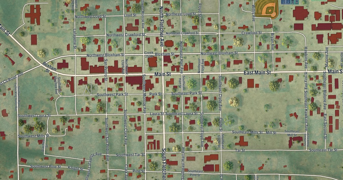 Map of Mayo, Florida