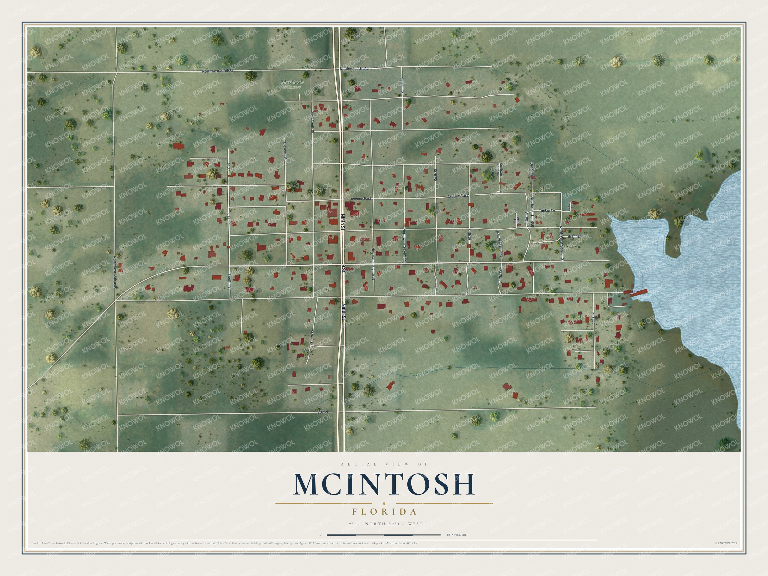 Watermarked full-map preview of McIntosh, Florida