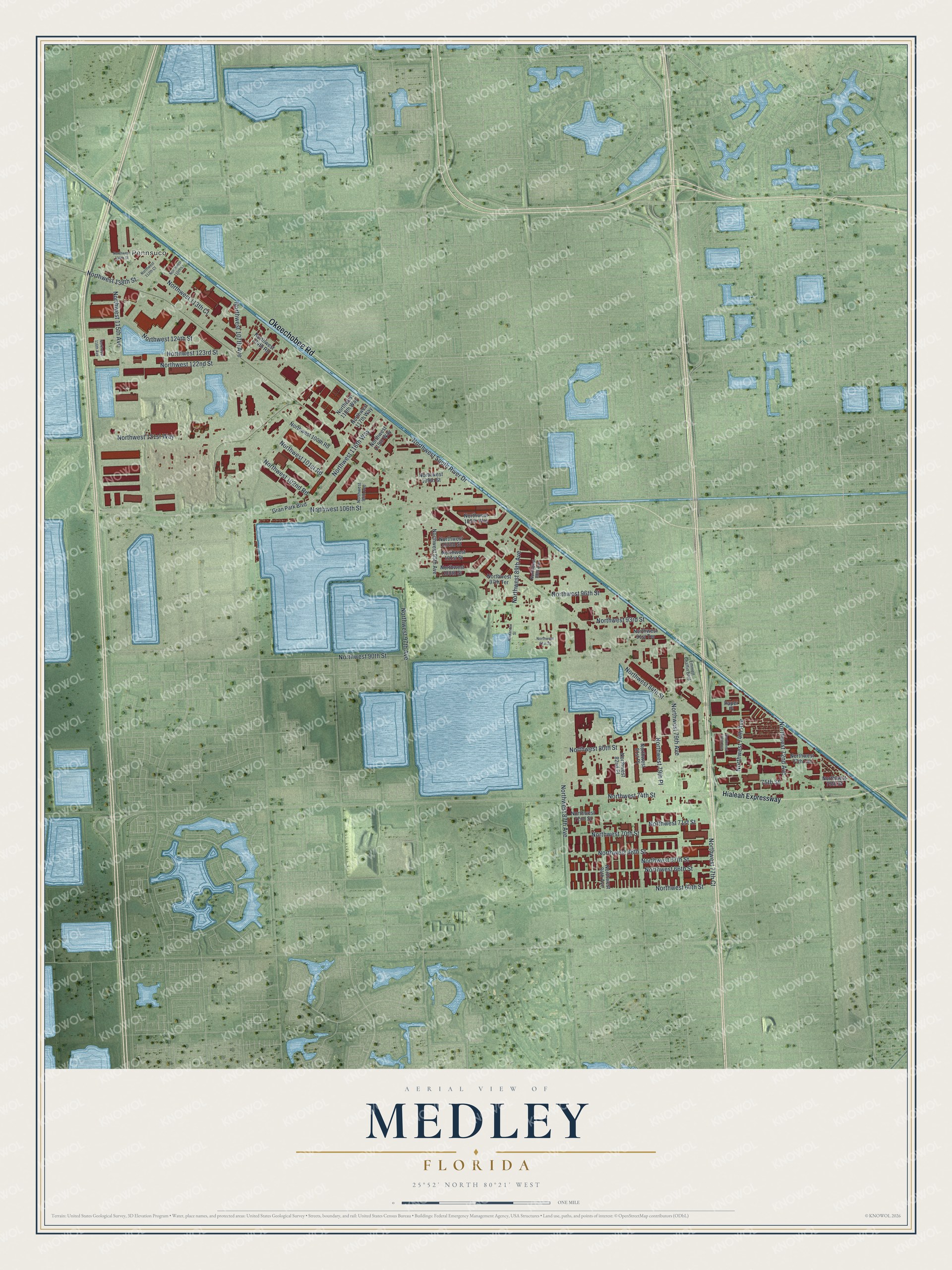 Watermarked full-map preview of Medley, Florida