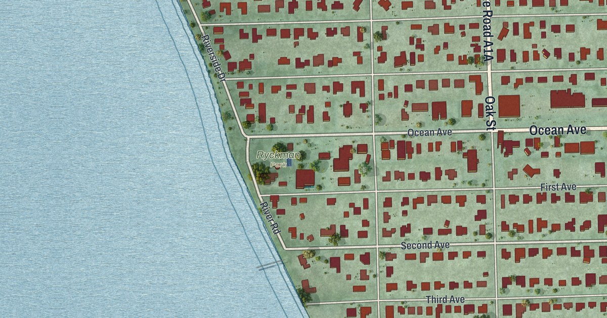 Map of Melbourne Beach, Florida