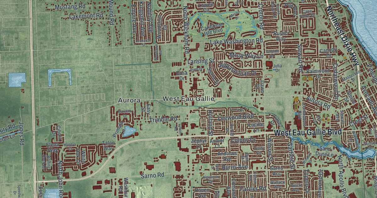 Map of Melbourne, Florida