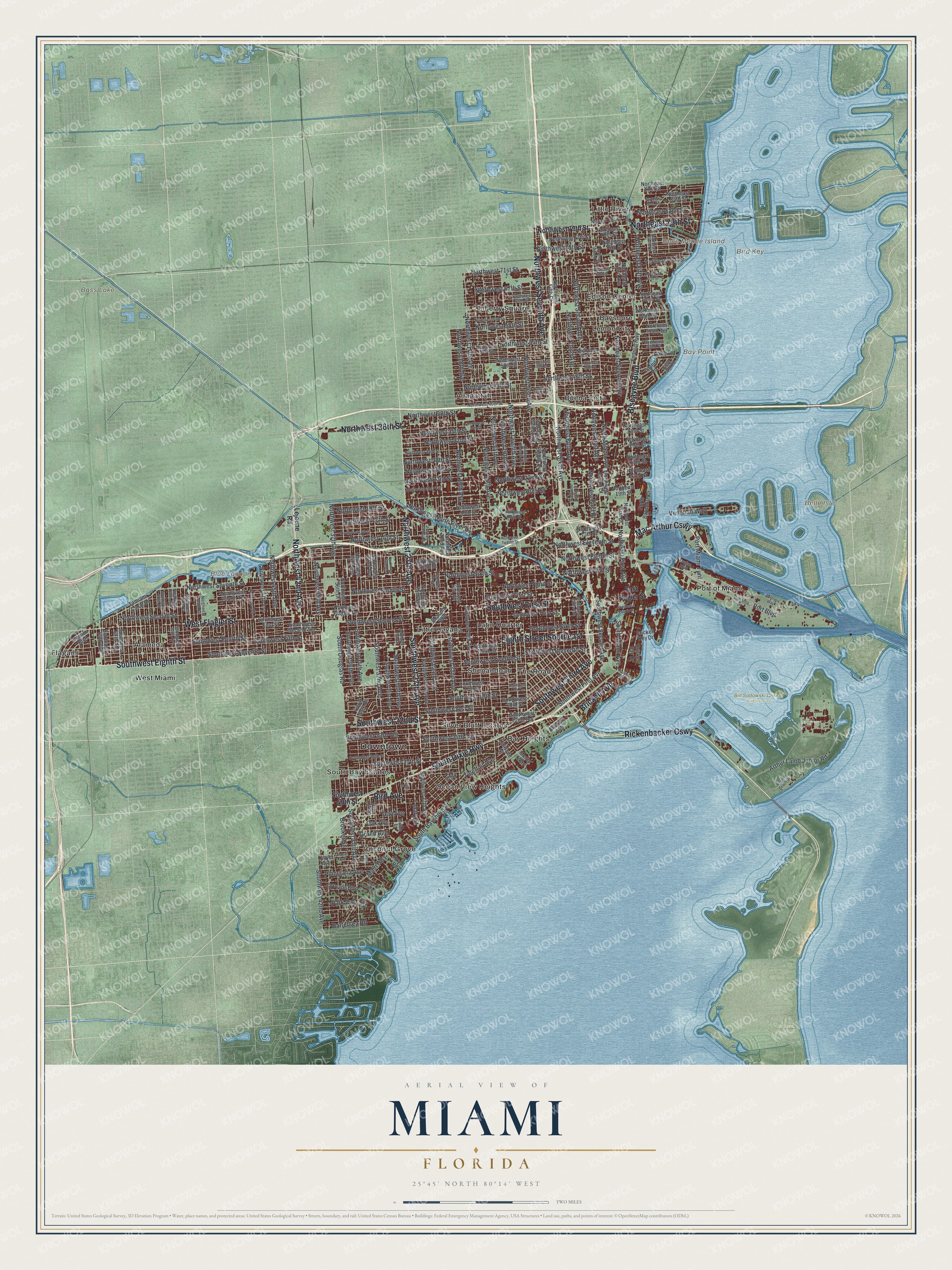 Watermarked full-map preview of Miami, Florida
