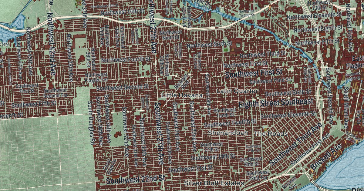 Map of Miami, Florida