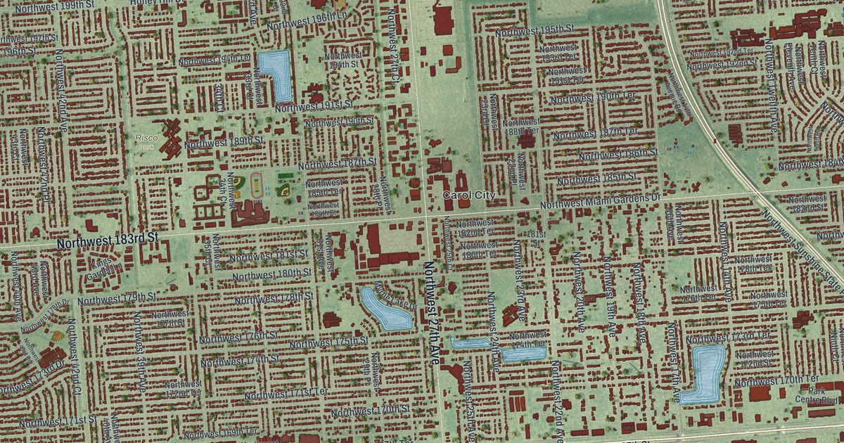Map of Miami Gardens, Florida