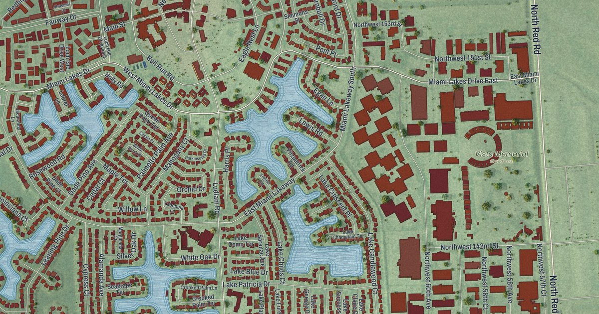 Map of Miami Lakes, Florida