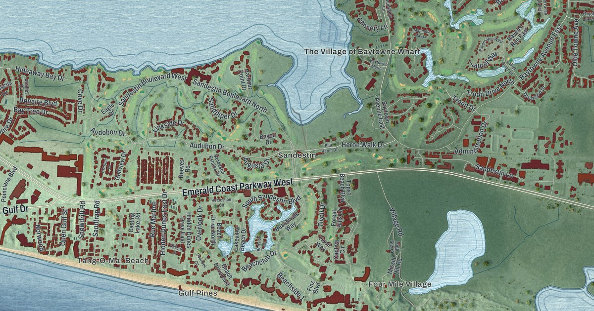 Map of Miramar Beach, Florida