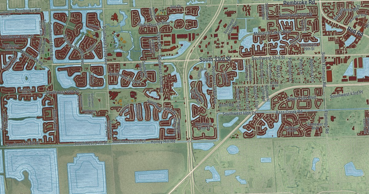 Map of Miramar, Florida