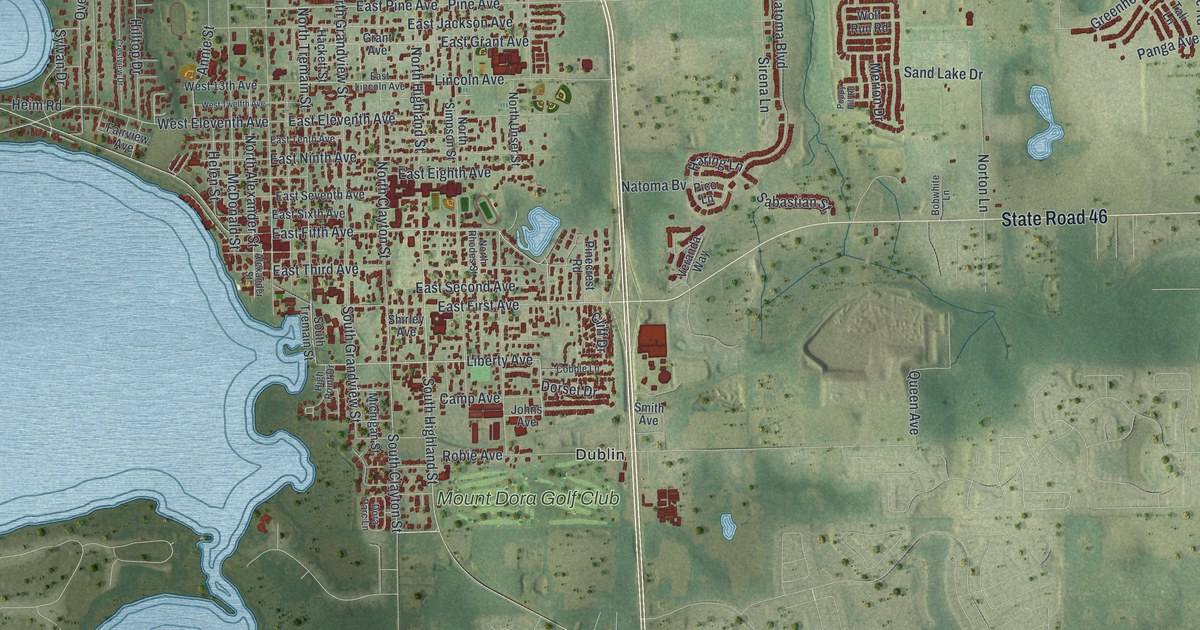 Map of Mount Dora, Florida