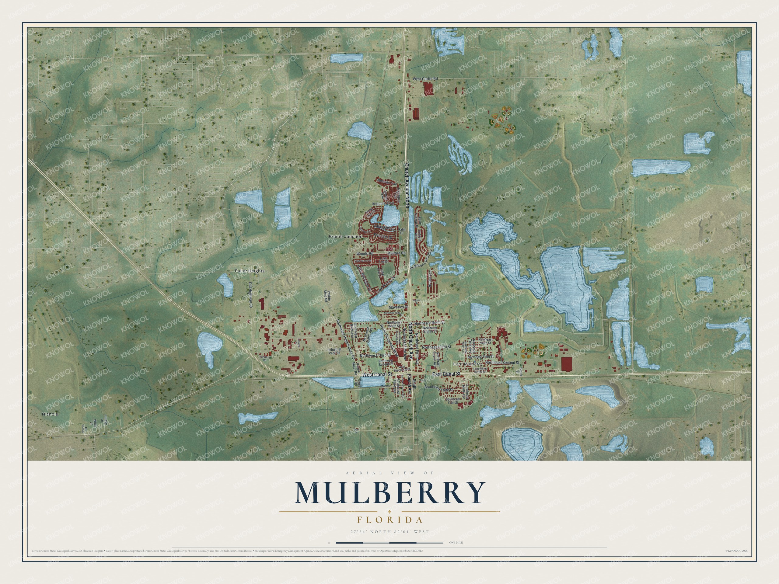 Watermarked full-map preview of Mulberry, Florida
