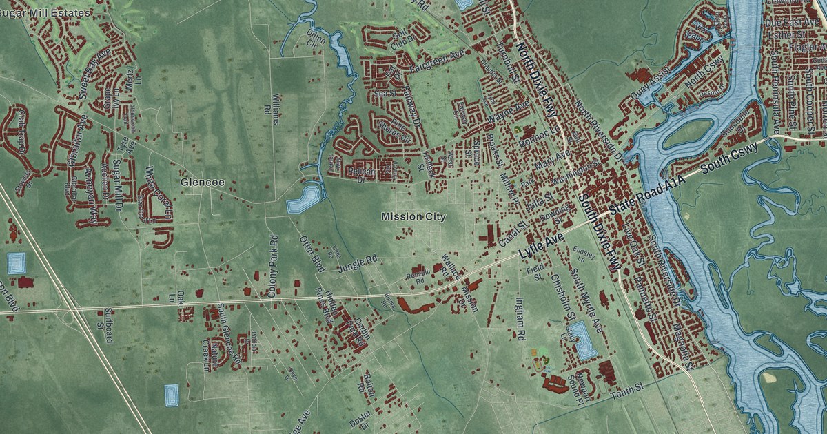 Map of New Smyrna Beach, Florida