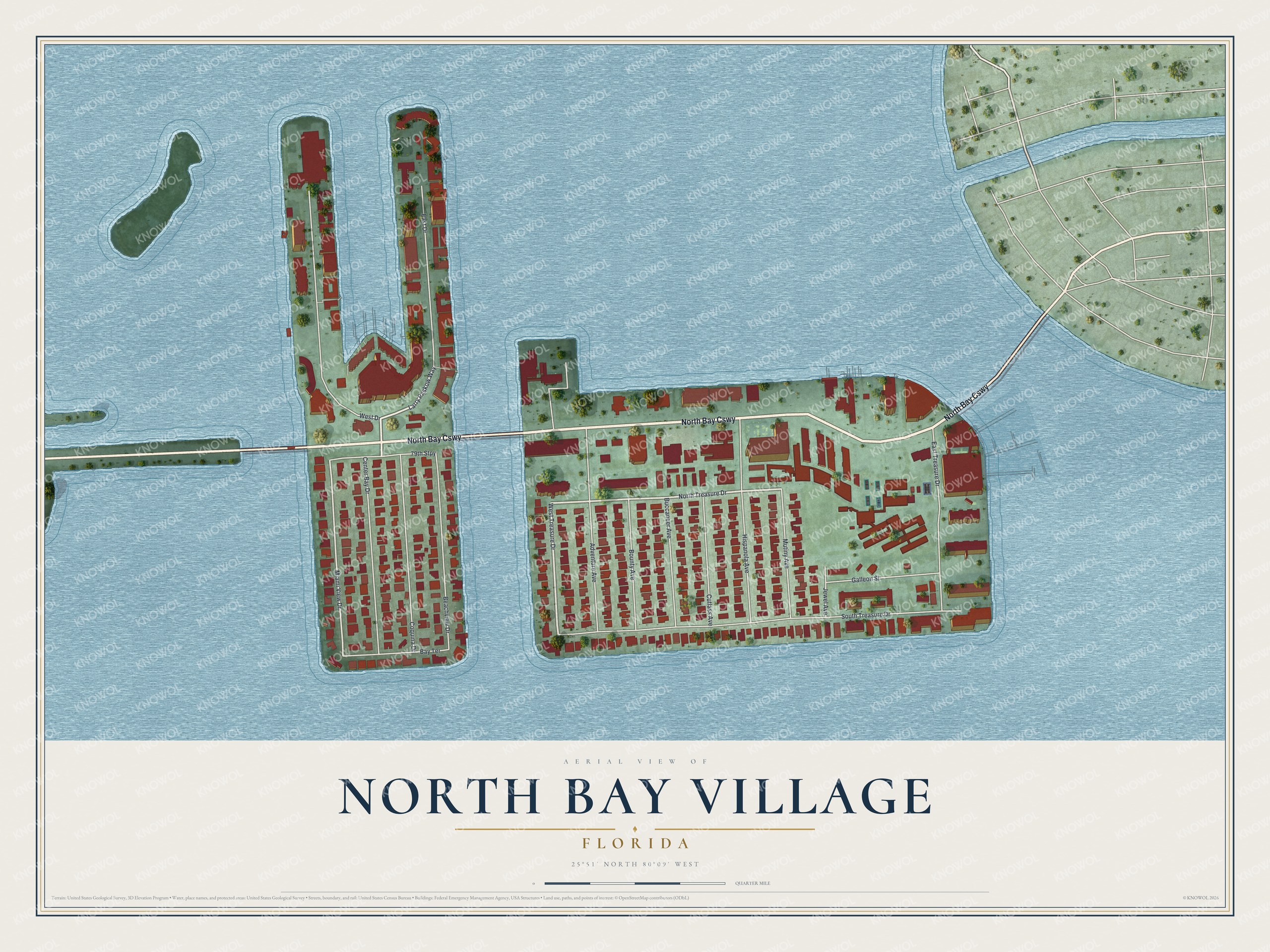 Watermarked full-map preview of North Bay Village, Florida