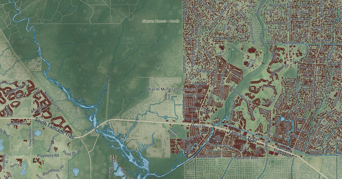 Map of North Port, Florida