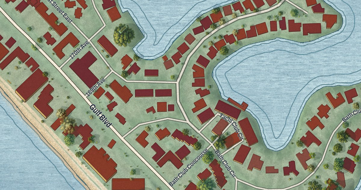 Map of North Redington Beach, Florida