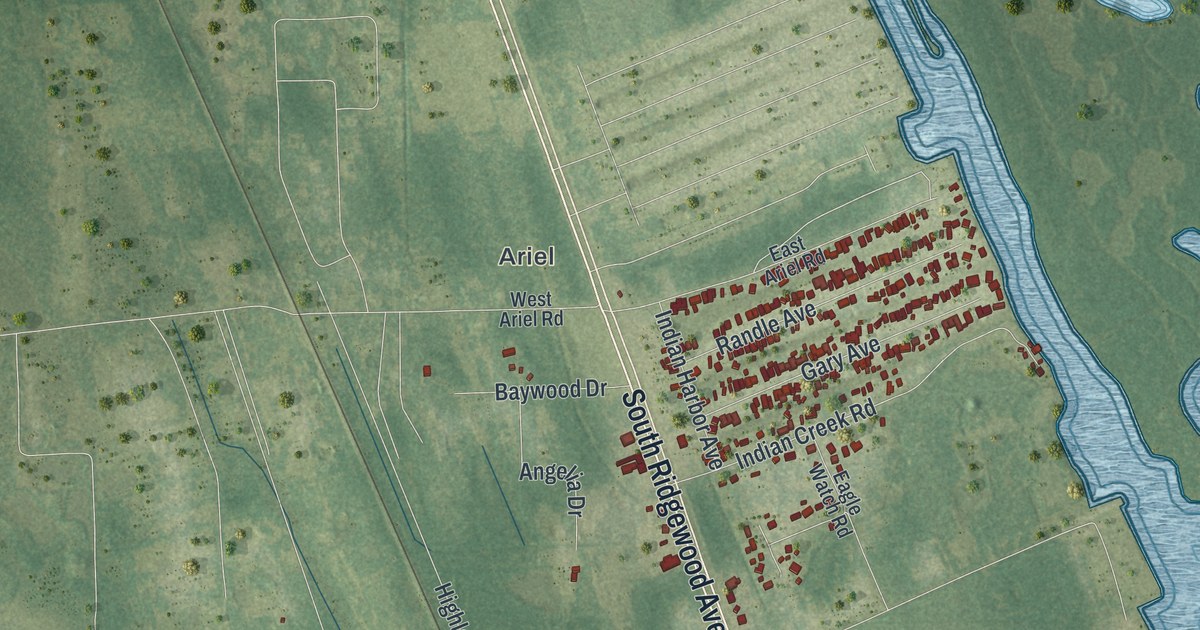 Map of Oak Hill, Florida