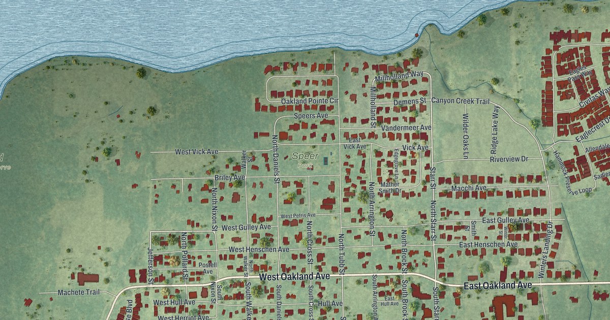 Map of Oakland, Florida