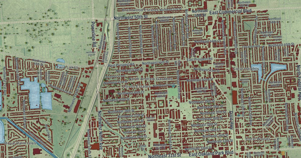 Map of Oakland Park, Florida