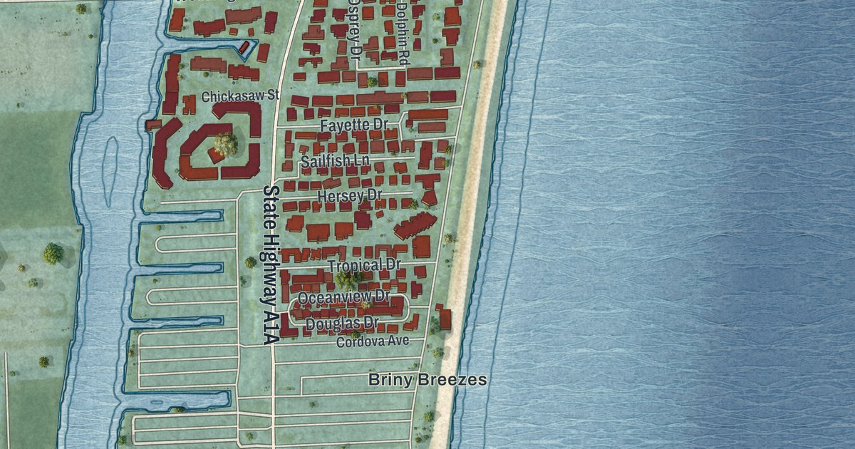 Map of Ocean Ridge, Florida