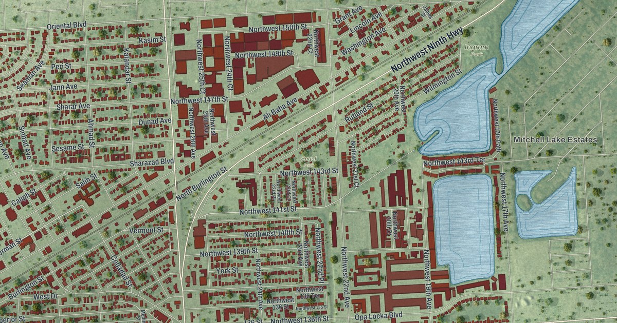 Map of Opa-locka, Florida