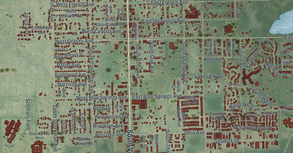 Map of Orange City, Florida