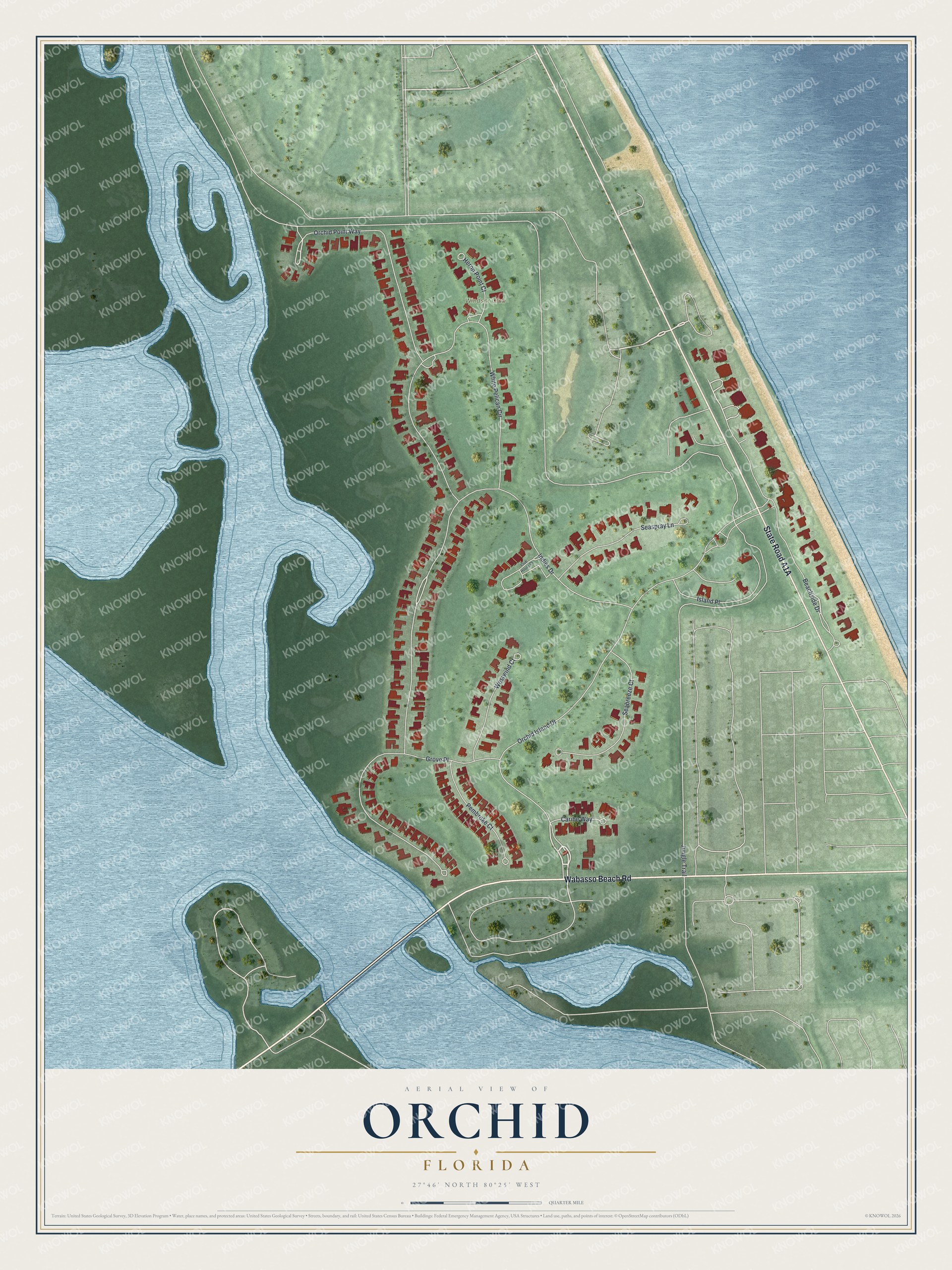 Watermarked full-map preview of Orchid, Florida