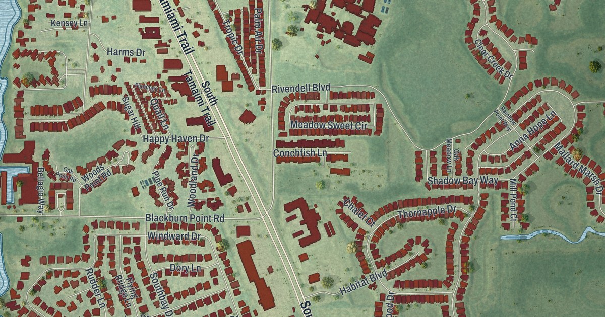 Map of Osprey, Florida