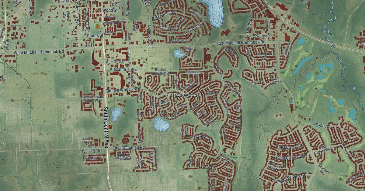 Map of Oviedo, Florida