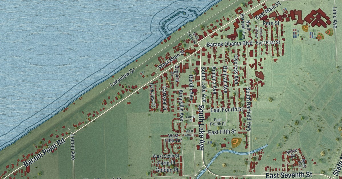Map of Pahokee, Florida