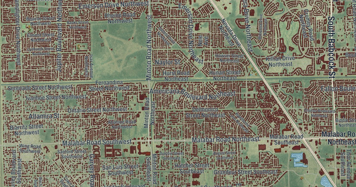 Map of Palm Bay, Florida