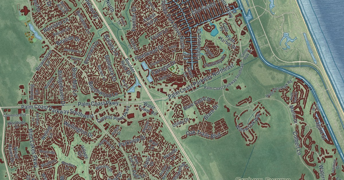 Map of Palm Coast, Florida
