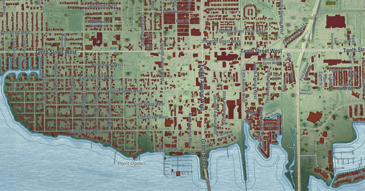 Map of Palmetto, Florida