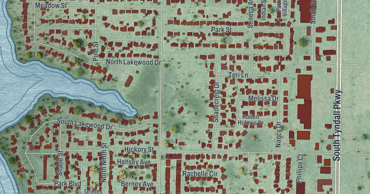 Map of Parker, Florida