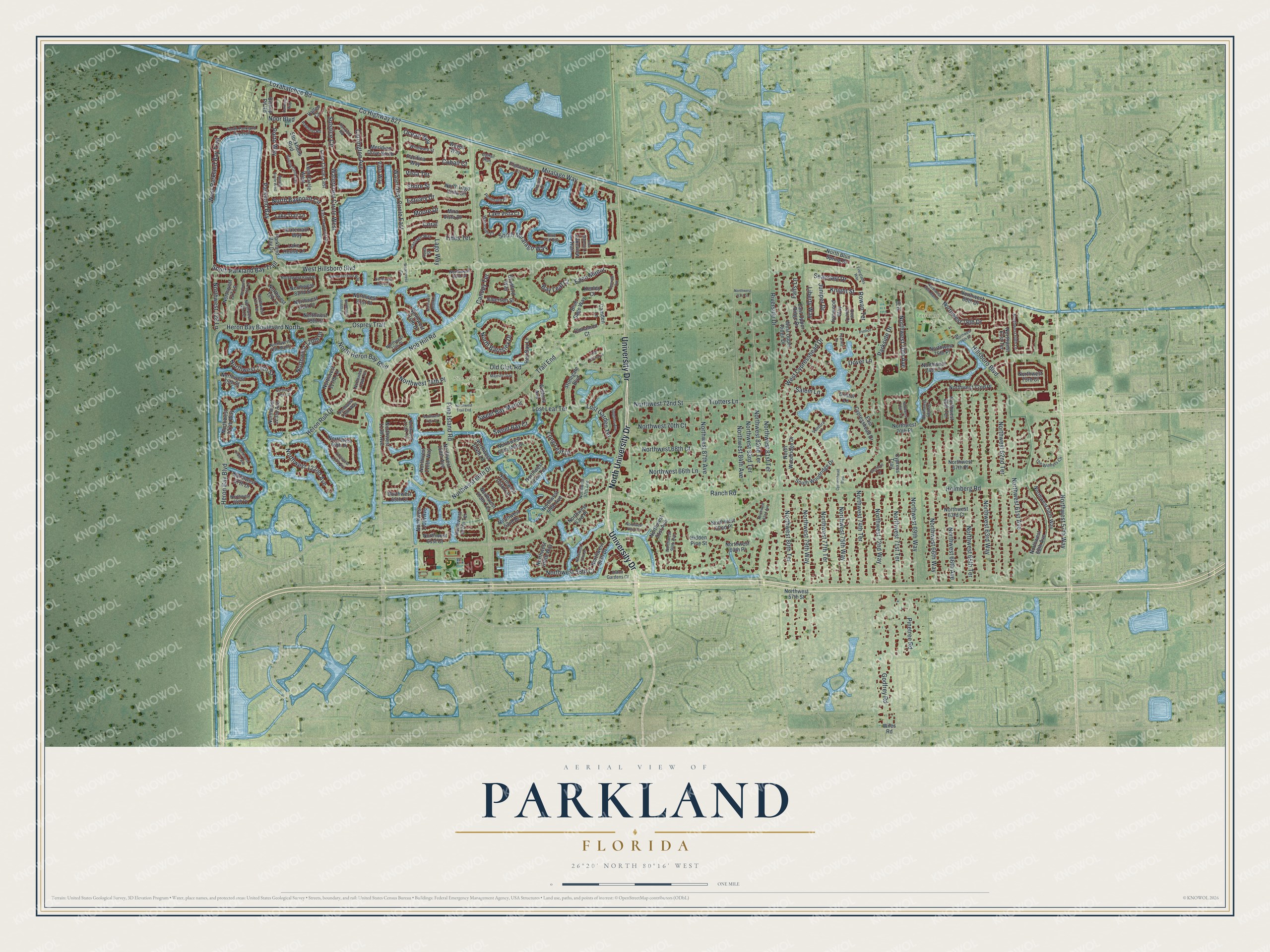 Watermarked full-map preview of Parkland, Florida
