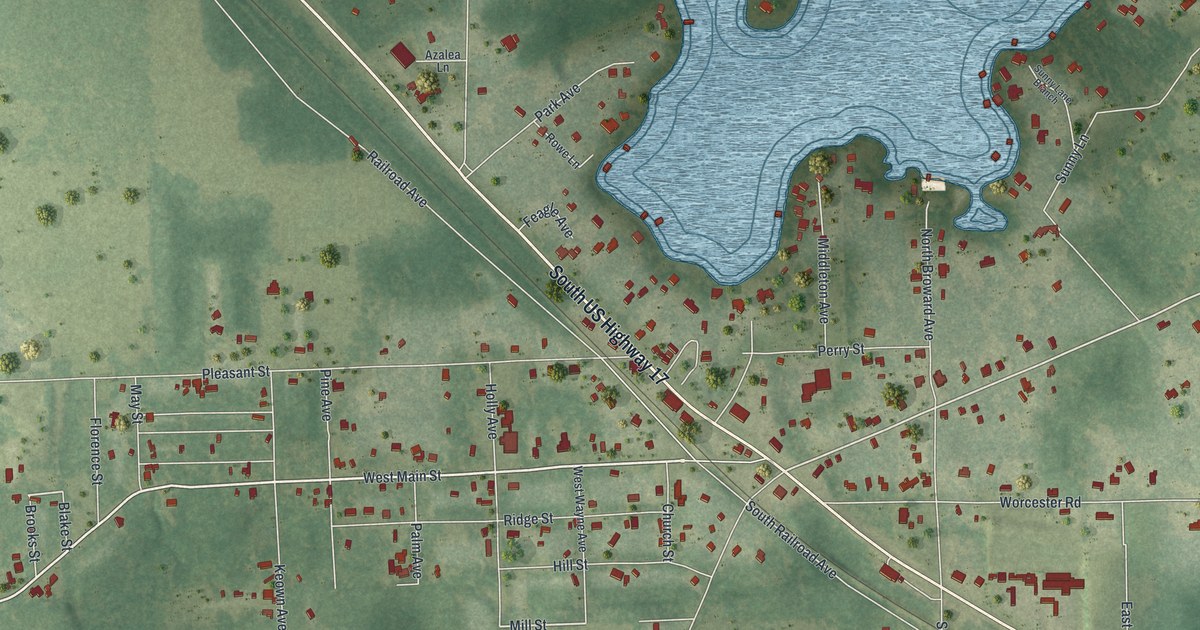 Map of Pomona Park, Florida