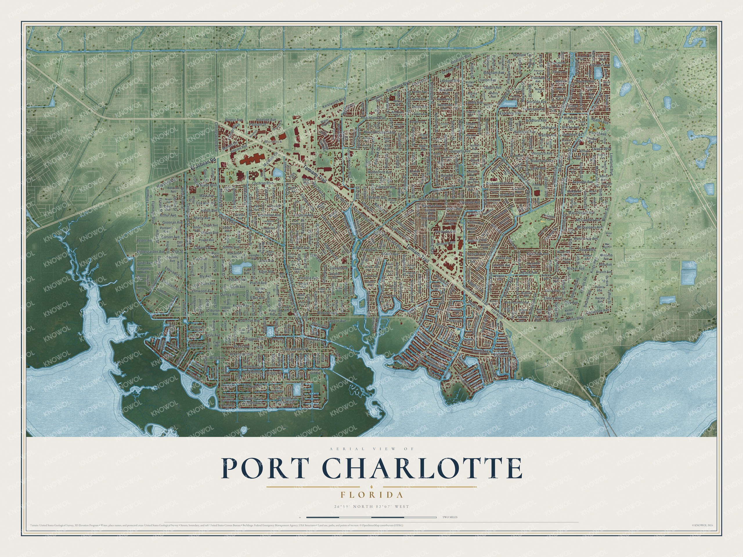 Watermarked full-map preview of Port Charlotte, Florida