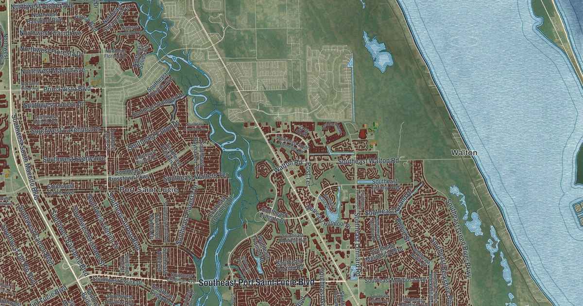 Map of Port St. Lucie, Florida