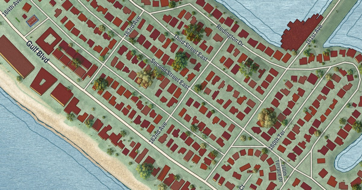 Map of Redington Beach, Florida