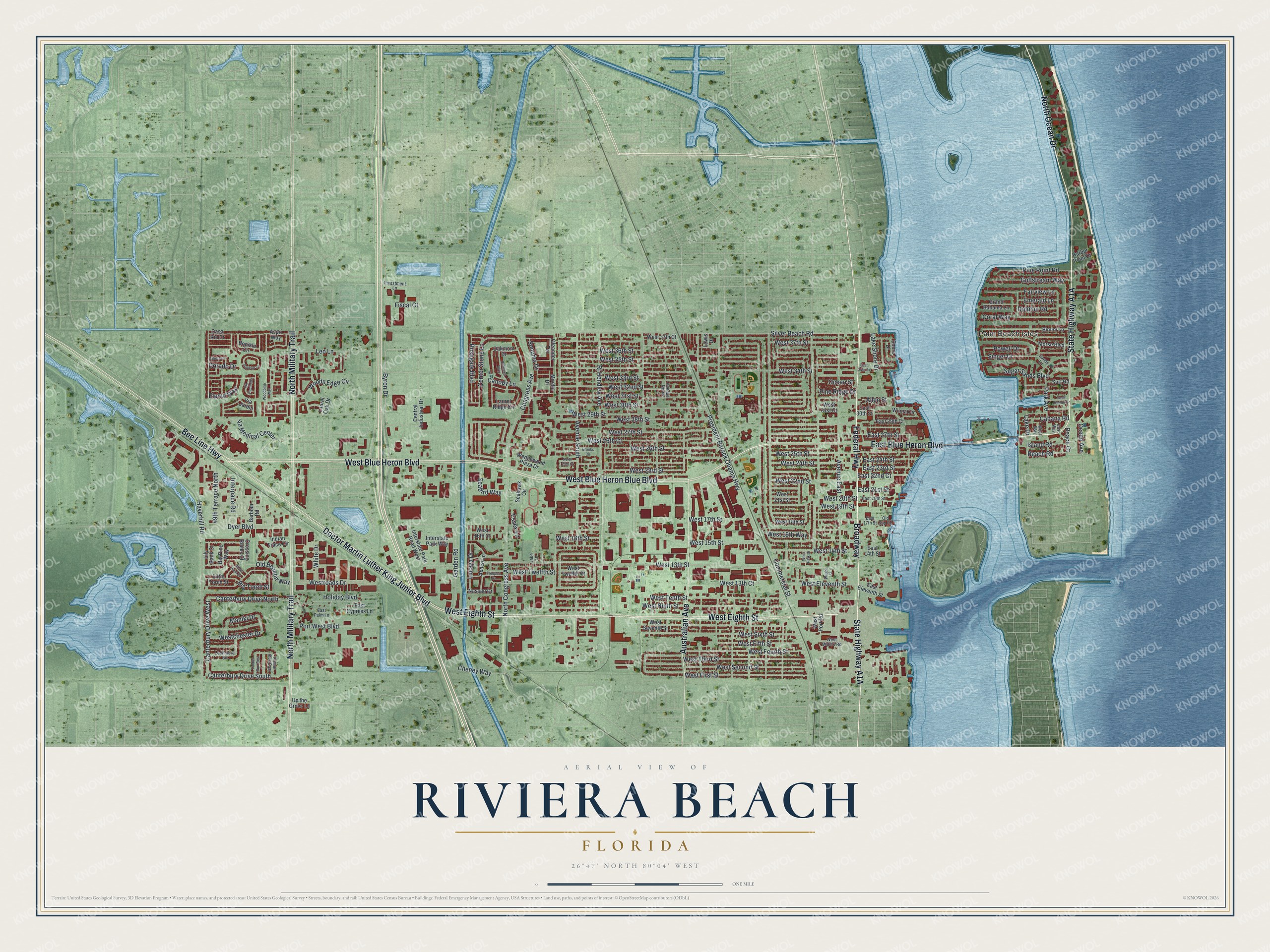 Watermarked full-map preview of Riviera Beach, Florida