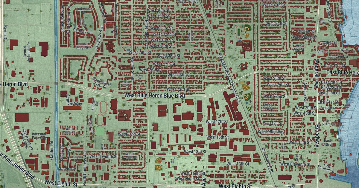 Map of Riviera Beach, Florida