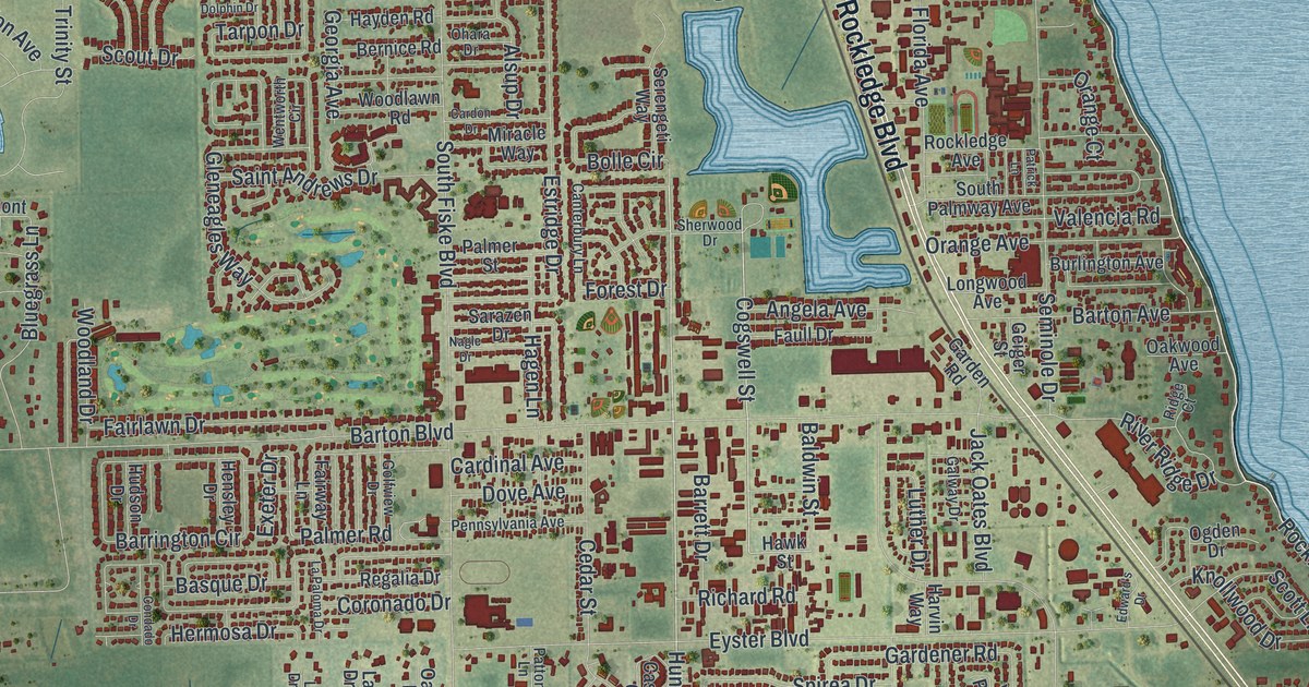 Map of Rockledge, Florida
