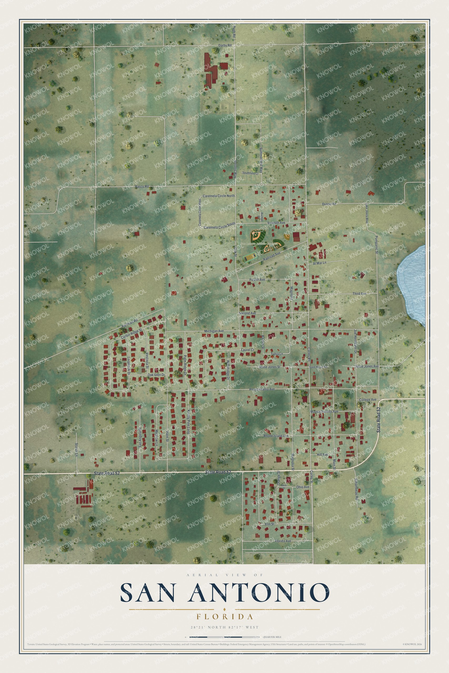 Watermarked full-map preview of San Antonio, Florida