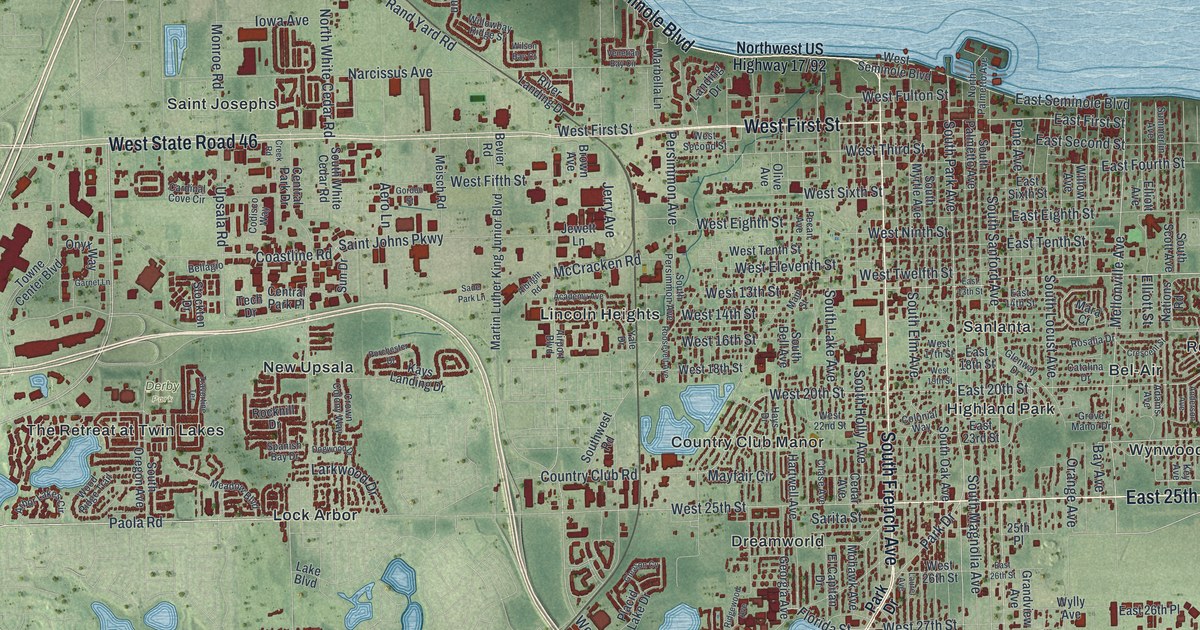 Map of Sanford, Florida