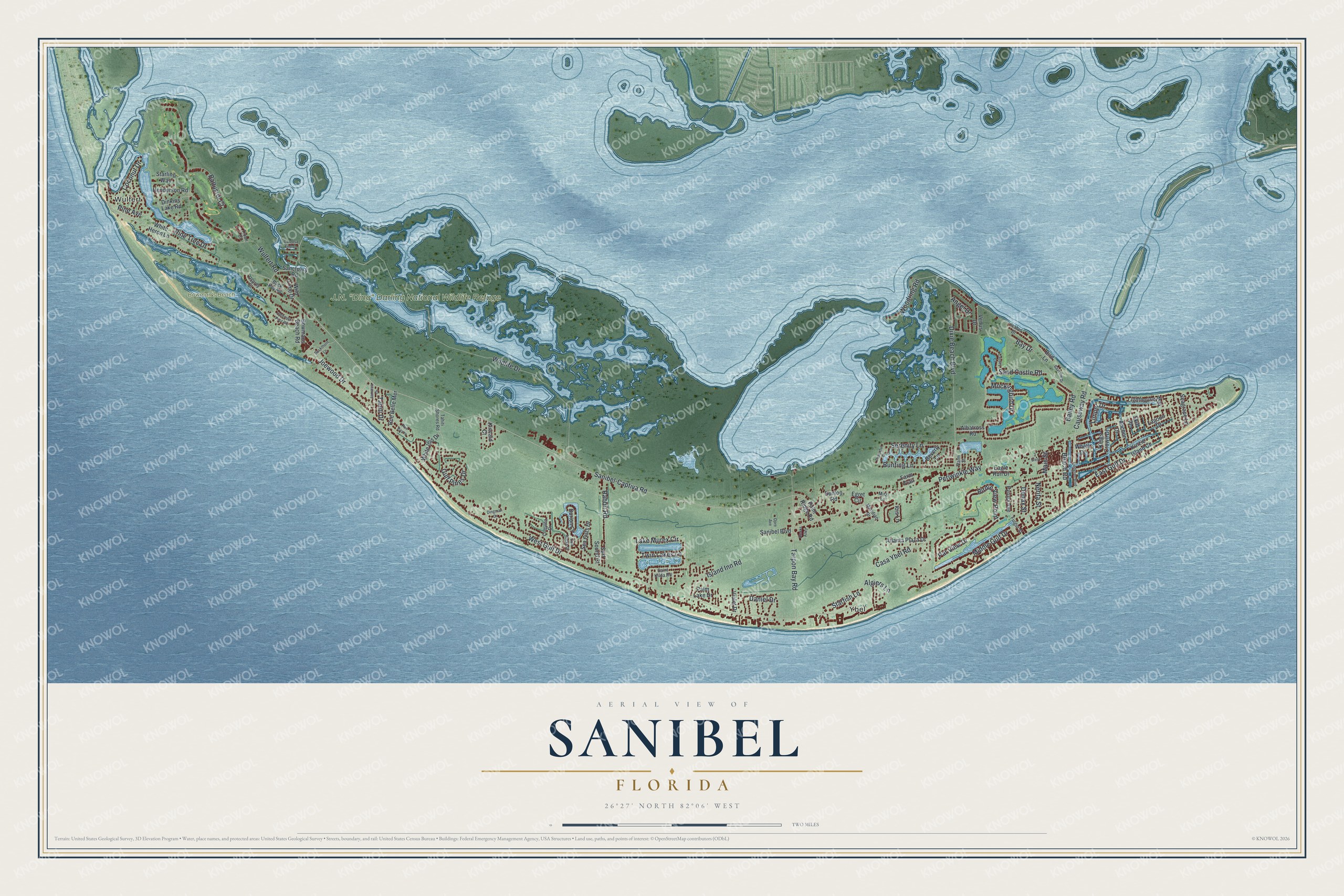 Watermarked full-map preview of Sanibel, Florida