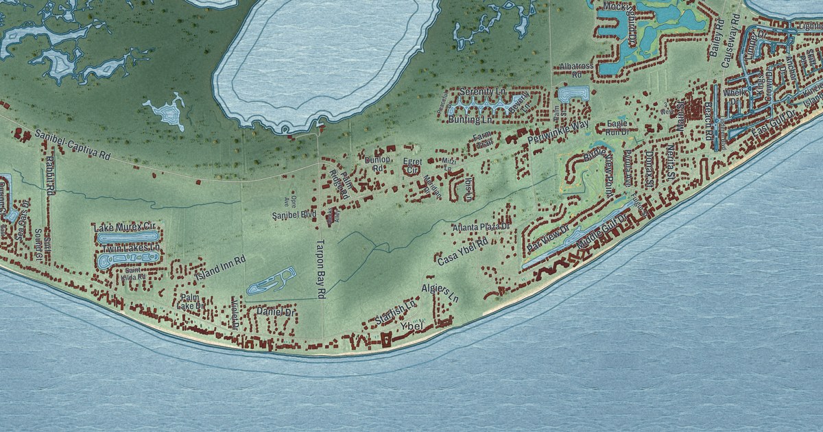 Map of Sanibel, Florida