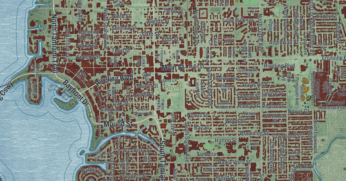 Map of Sarasota, Florida