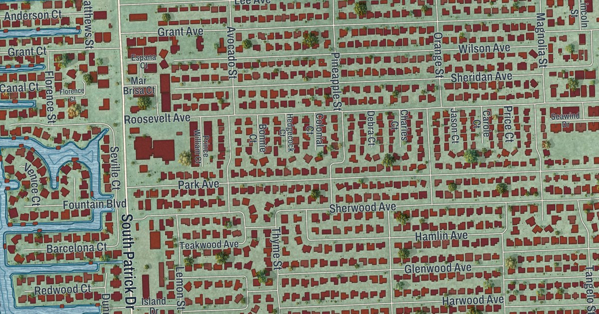 Map of Satellite Beach, Florida